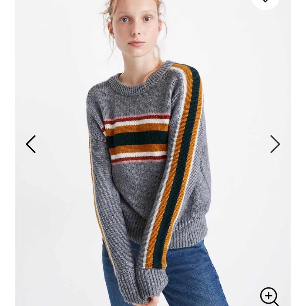 Madewell Striped Heath Pullover Sweater